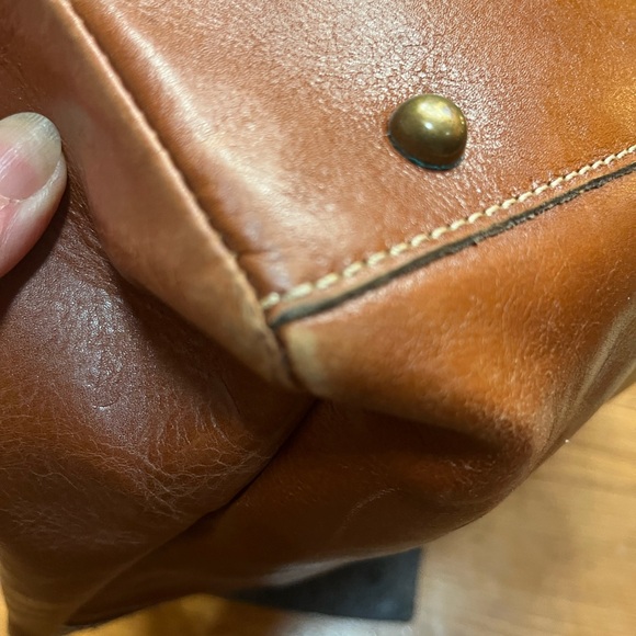 Patricia Nash Embossed Tan Leather Briefcase purse - Picture 2 of 11